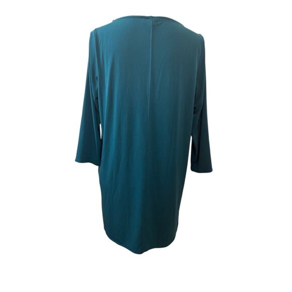 Alfani Teal Velvet Tunic Medium - Picture 2 of 4